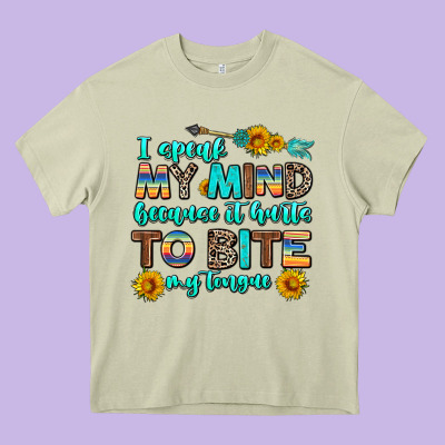I Speak My Mind Because It Hurts To Bite My Tongue Heavy Core Tee Designed By Adodesignshop