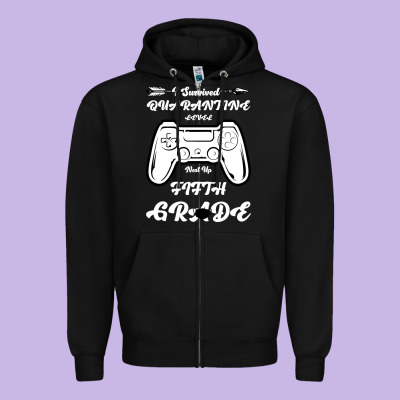 I Survived Quarantine Level Next Fifth Grade Zipper Hoodie Designed By Bettercallsaul