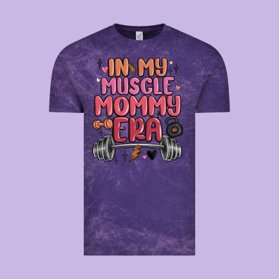 In My Muscle Mommy Era Vintage Tee Designed By Maliassmallbusiness