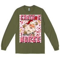Army Green santas favorite nurse Long Sleeve Tee - MaliasSmallBusiness