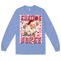 Colony Blue santas favorite nurse Long Sleeve Tee - MaliasSmallBusiness