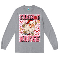 Heather Grey santas favorite nurse Long Sleeve Tee - MaliasSmallBusiness