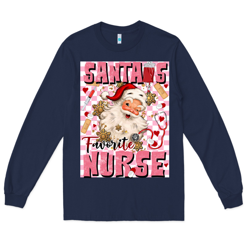 Santas Favorite Nurse Long Sleeve Tee by MaliasSmallBusiness | Teevron
