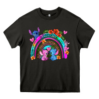 Asphalt stitch and lilo rainbow Heavy Core Tee - AdoDesignShop