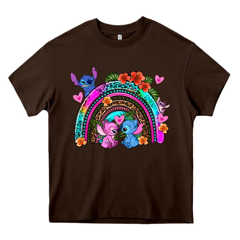 Stitch And Lilo Rainbow Heavy Core Tee by AdoDesignShop | Teevron