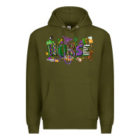 Army Green nurse mardi gras Premium Hoodie - CowGirlArtShop