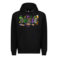 Black nurse mardi gras Premium Hoodie - CowGirlArtShop