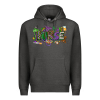 Charcoal Heather nurse mardi gras Premium Hoodie - CowGirlArtShop