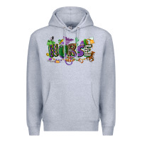 Heather Grey nurse mardi gras Premium Hoodie - CowGirlArtShop