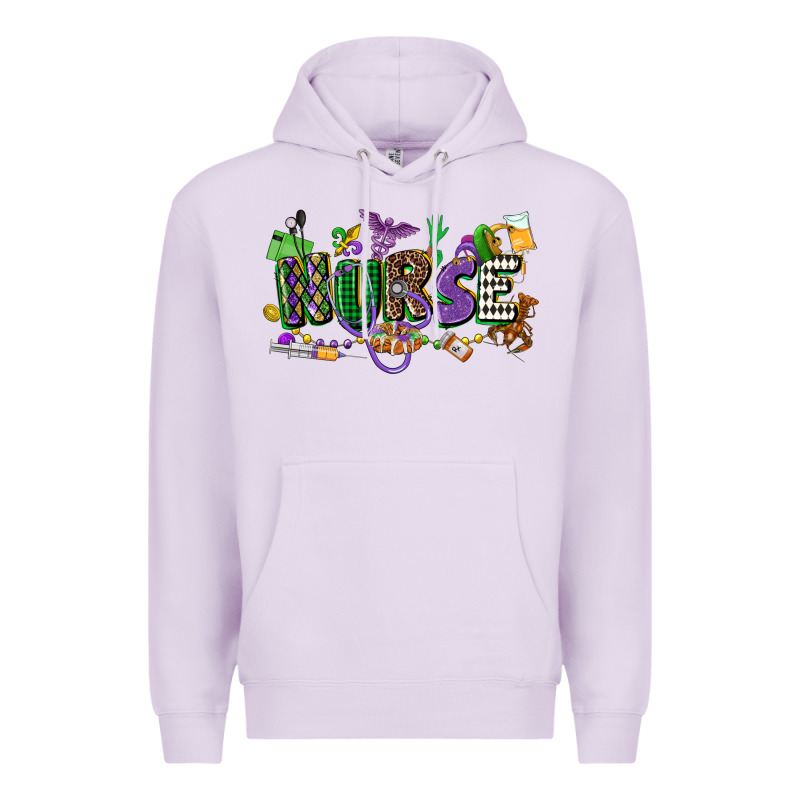 Nurse Mardi Gras Premium Hoodie by CowGirlArtShop | Teevron