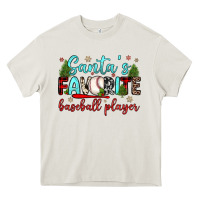 Cream santa s favorite baseball player Heavy Core Tee - JahusDesignShop