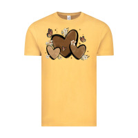 Vintage Mustard melanin hearts Vintage Tee - MaliasSmallBusiness