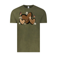 Vintage Olive melanin hearts Vintage Tee - MaliasSmallBusiness
