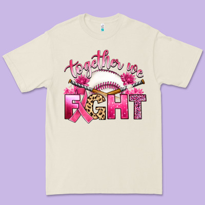 Breast Cancer Together We Fight With Baseball Premium Tee Designed By Artiststas