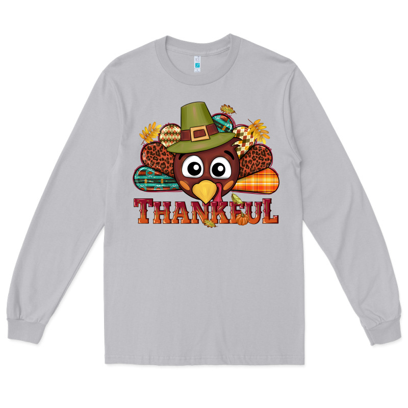 Western Thankful Thanksgiving Turkey Long Sleeve Tee by NancyCooperArtShop | Teevron