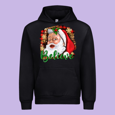 Believe And Santa Urban Hoodie Designed By Bundleandbundleshop