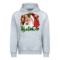 Heather Grey Believe And Santa Urban Hoodie - BundleAndBundleShop