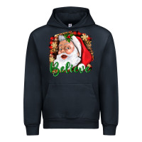 Navy Believe And Santa Urban Hoodie - BundleAndBundleShop
