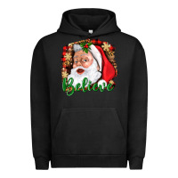 Pigment Black Believe And Santa Urban Hoodie - BundleAndBundleShop