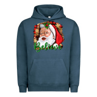 Pigment Midnight Navy Believe And Santa Urban Hoodie - BundleAndBundleShop