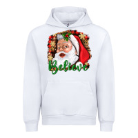 White Believe And Santa Urban Hoodie - BundleAndBundleShop