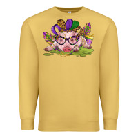 Antique Gold mardi gras pig Premium Sweatshirt - CowGirlArtShop