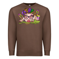 Chestnut mardi gras pig Premium Sweatshirt - CowGirlArtShop