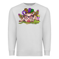 Dove Grey mardi gras pig Premium Sweatshirt - CowGirlArtShop