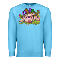 Ocean Blue mardi gras pig Premium Sweatshirt - CowGirlArtShop