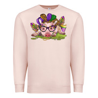 Pale Pink mardi gras pig Premium Sweatshirt - CowGirlArtShop
