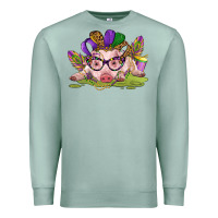 Seafoam mardi gras pig Premium Sweatshirt - CowGirlArtShop