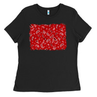 Black bandana background Ladies Tee - AdoDesignShop