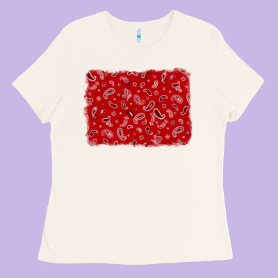 Bandana Background Ladies Tee Designed By Adodesignshop