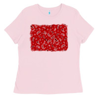 Bubblegum Pink bandana background Ladies Tee - AdoDesignShop