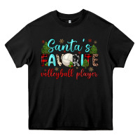 Black santa s favorite volleyball player Heavy Core Tee - JahusDesignShop