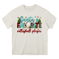 Cream santa s favorite volleyball player Heavy Core Tee - JahusDesignShop