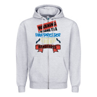 Heather Grey I belong to a HAIRDRESSER warning job funny partner Zipper Hoodie - Bettercallsaul