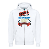 White I belong to a HAIRDRESSER warning job funny partner Zipper Hoodie - Bettercallsaul