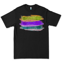 Black Green Purple Cyan Colored Triple Brush Strokes Premium Tee - Bettercallsaul