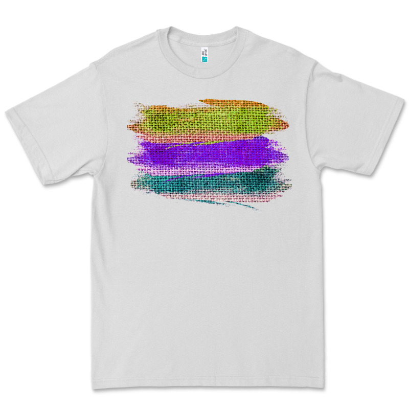 Green Purple Cyan Colored Triple Brush Strokes Premium Tee by Bettercallsaul | Teevron