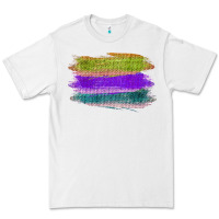 White Green Purple Cyan Colored Triple Brush Strokes Premium Tee - Bettercallsaul
