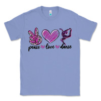Colony Blue peace love dance Classic Tee - MaliasSmallBusiness