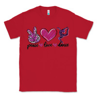 Red peace love dance Classic Tee - MaliasSmallBusiness