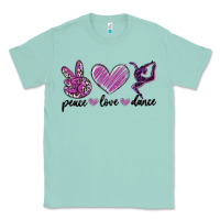 Seafoam peace love dance Classic Tee - MaliasSmallBusiness