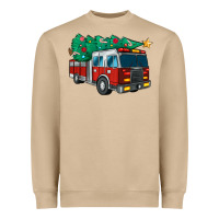 Mushroom christmas fire truck Heavyweight Sweatshirt - MaliasSmallBusiness