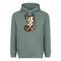 Sage Lightning bolt Baseball Heavyweight Hoodie - HowdyJamesFarm