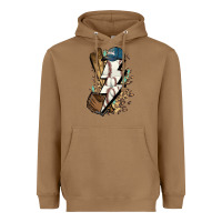 Toasted Coconut Lightning bolt Baseball Heavyweight Hoodie - HowdyJamesFarm