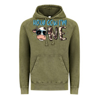 Vintage Olive holy cow i'm one Vintage Hoodie - MaliasSmallBusiness