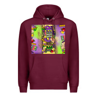 Burgundy teacher mardi gras Premium Hoodie - CowGirlArtShop