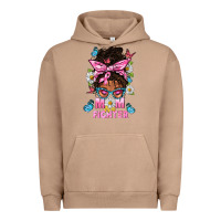 Pigment Burro Mom Is A Fighter And Afro Messy Bun Mom Urban Hoodie - BundleAndBundleShop